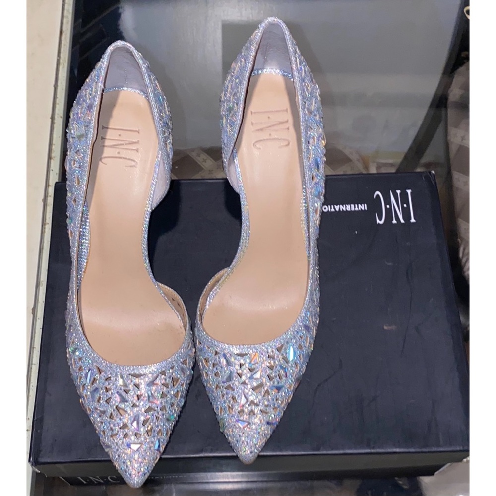 INC SILVER HEELS